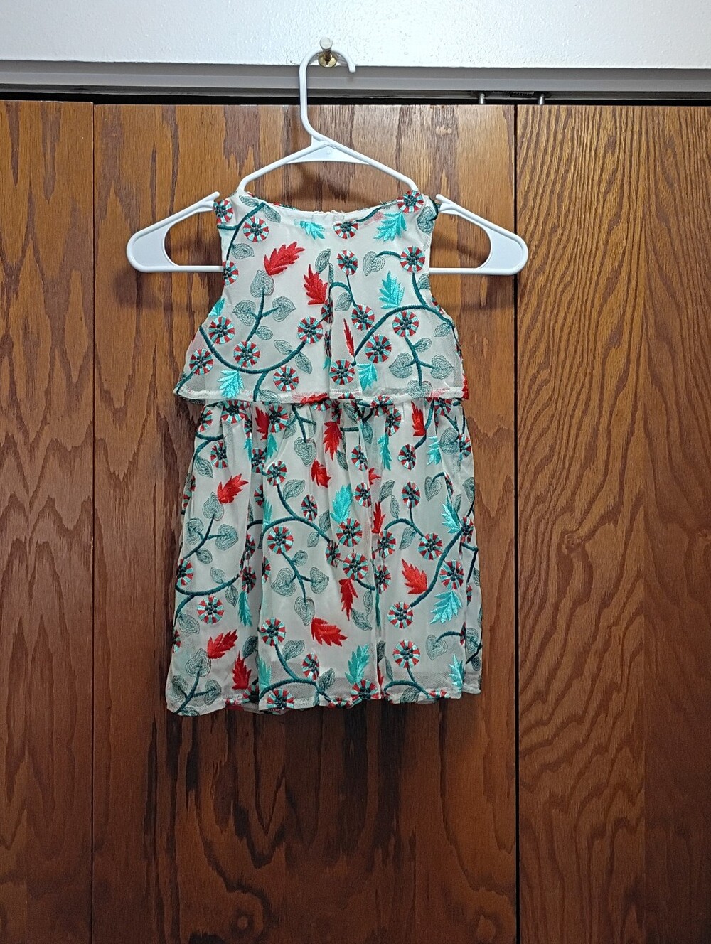 Girls Floral Ruffle Dress.